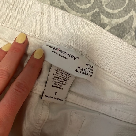 Liz Lange White Maternity Jeans Sz S - Picture 2 of 3